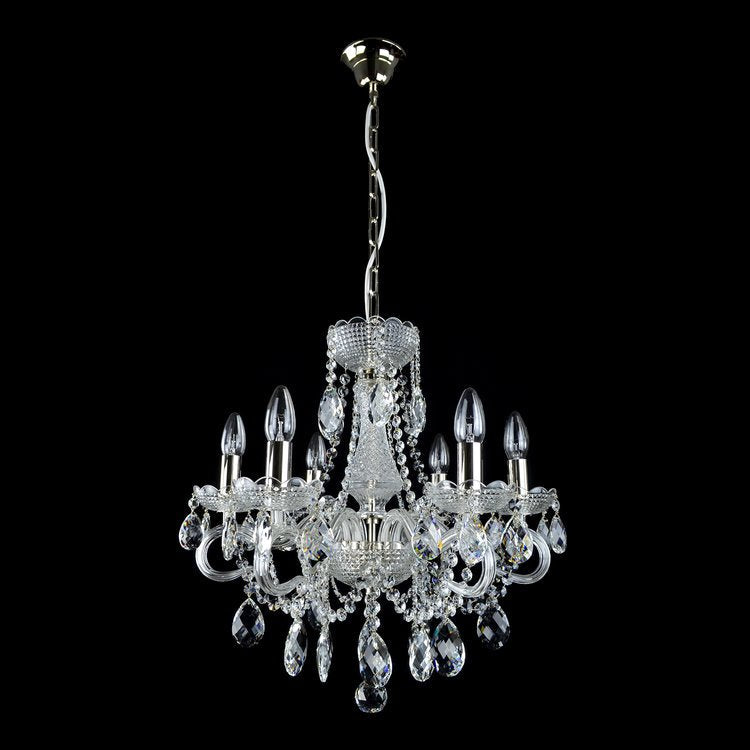 Diamant 6 Crystal Glass Chandelier (Gold/Silver) - Wranovsky - Luxury Lighting Boutique