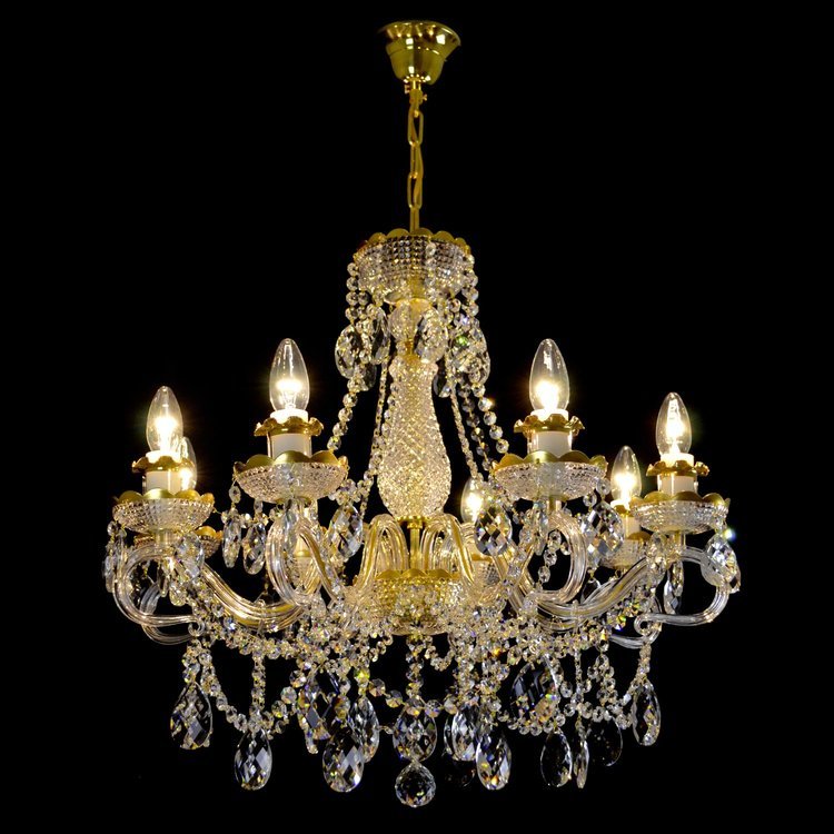 Diamant 8 Crystal Glass Chandelier (Gold/Silver) - Wranovsky - Luxury Lighting BoutiqueTraditional Crystal ChandeliersWranovsky