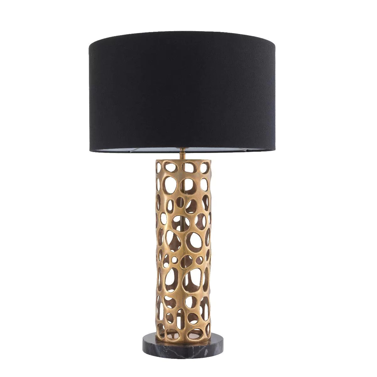 Dix Table Lamp - (Bronze/Vintage Brass | black marble base) - Eichholtz - Luxury Lighting Boutique