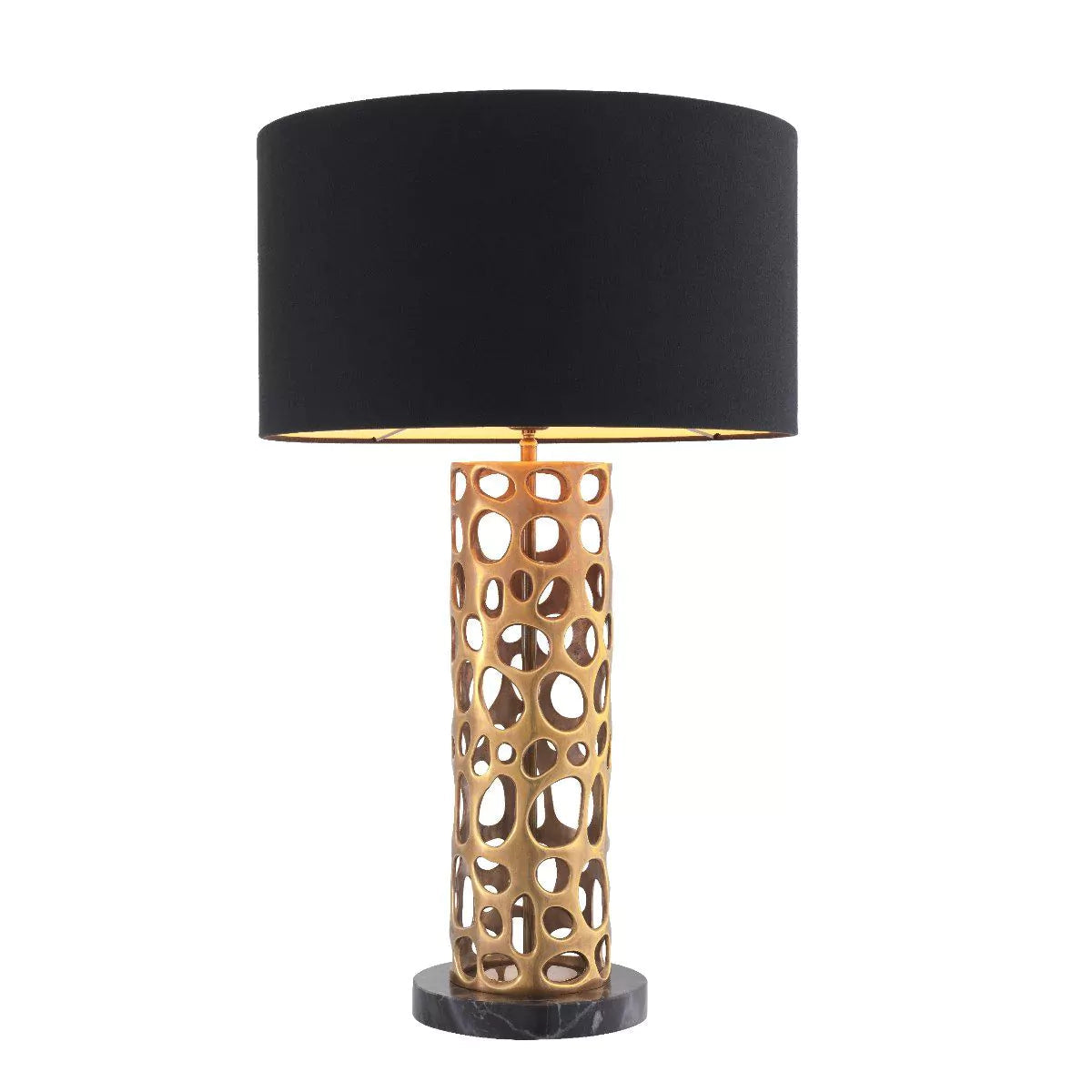 Dix Table Lamp - (Bronze/Vintage Brass | black marble base) - Eichholtz - Luxury Lighting Boutique