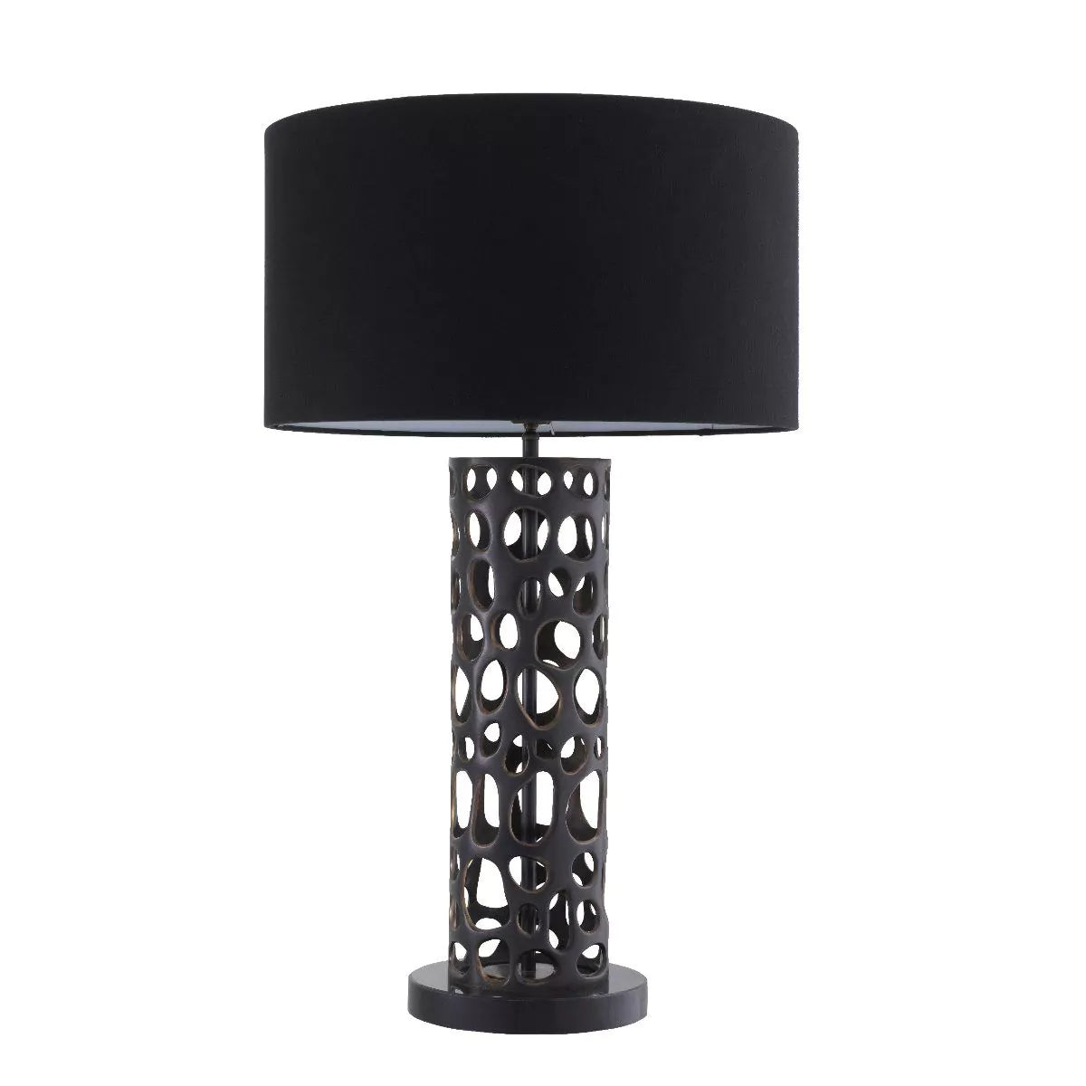 Dix Table Lamp - (Bronze/Vintage Brass | black marble base) - Eichholtz - Luxury Lighting Boutique