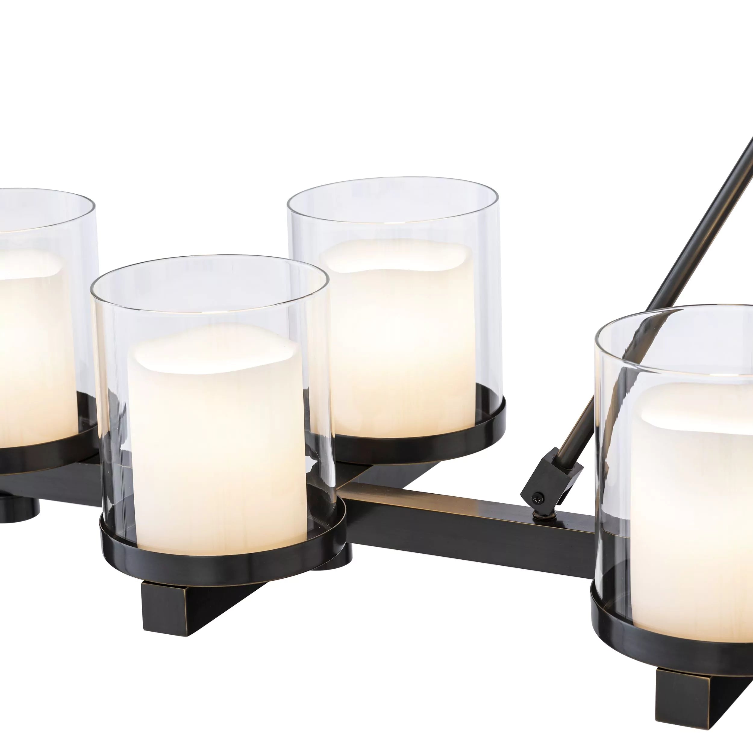 Donovan Modern Brass Chandelier (Antique Brass/Bronze Finish/Clear Glass) - Eichholtz - Luxury Lighting Boutique