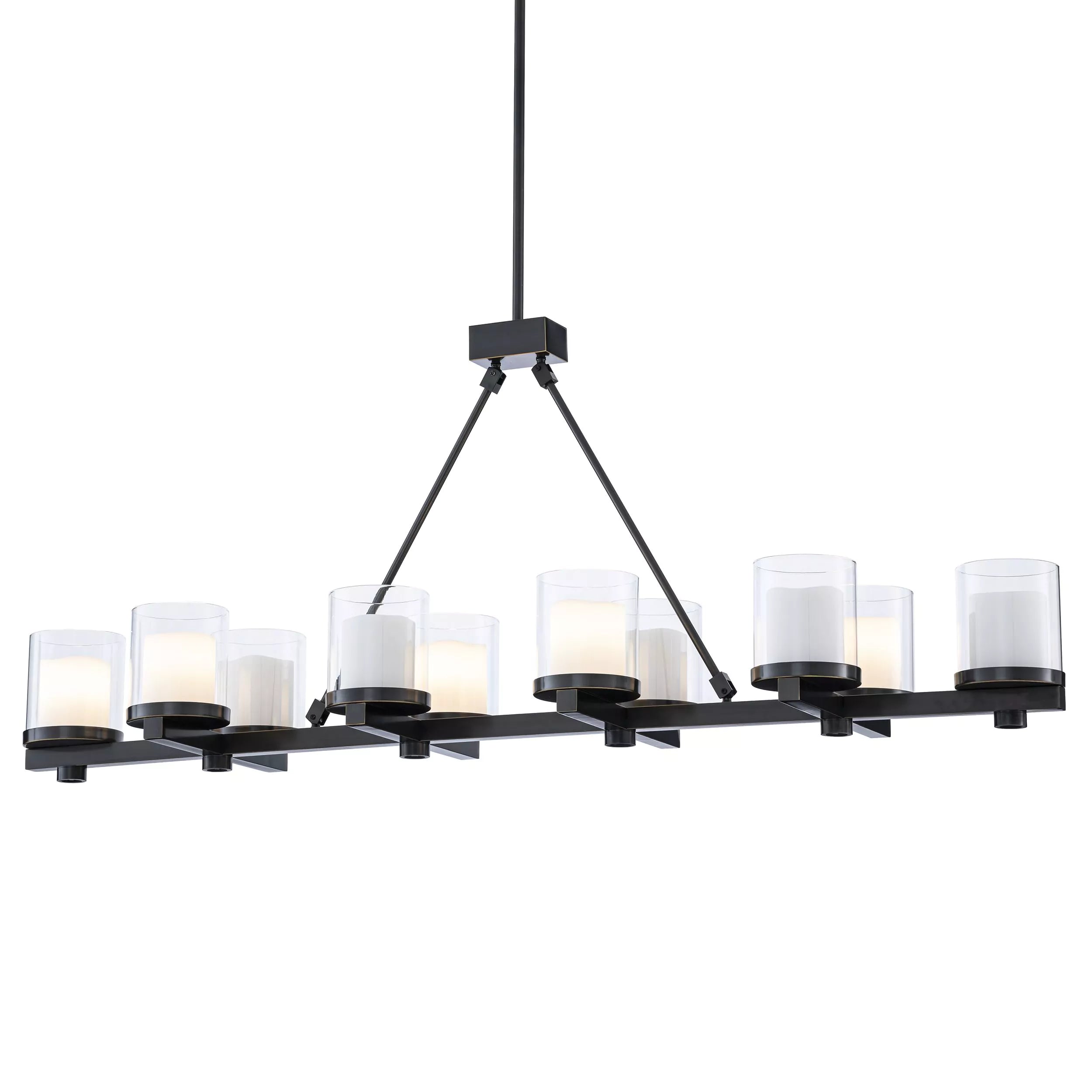 Donovan Modern Brass Chandelier (Antique Brass/Bronze Finish/Clear Glass) - Eichholtz - Luxury Lighting Boutique