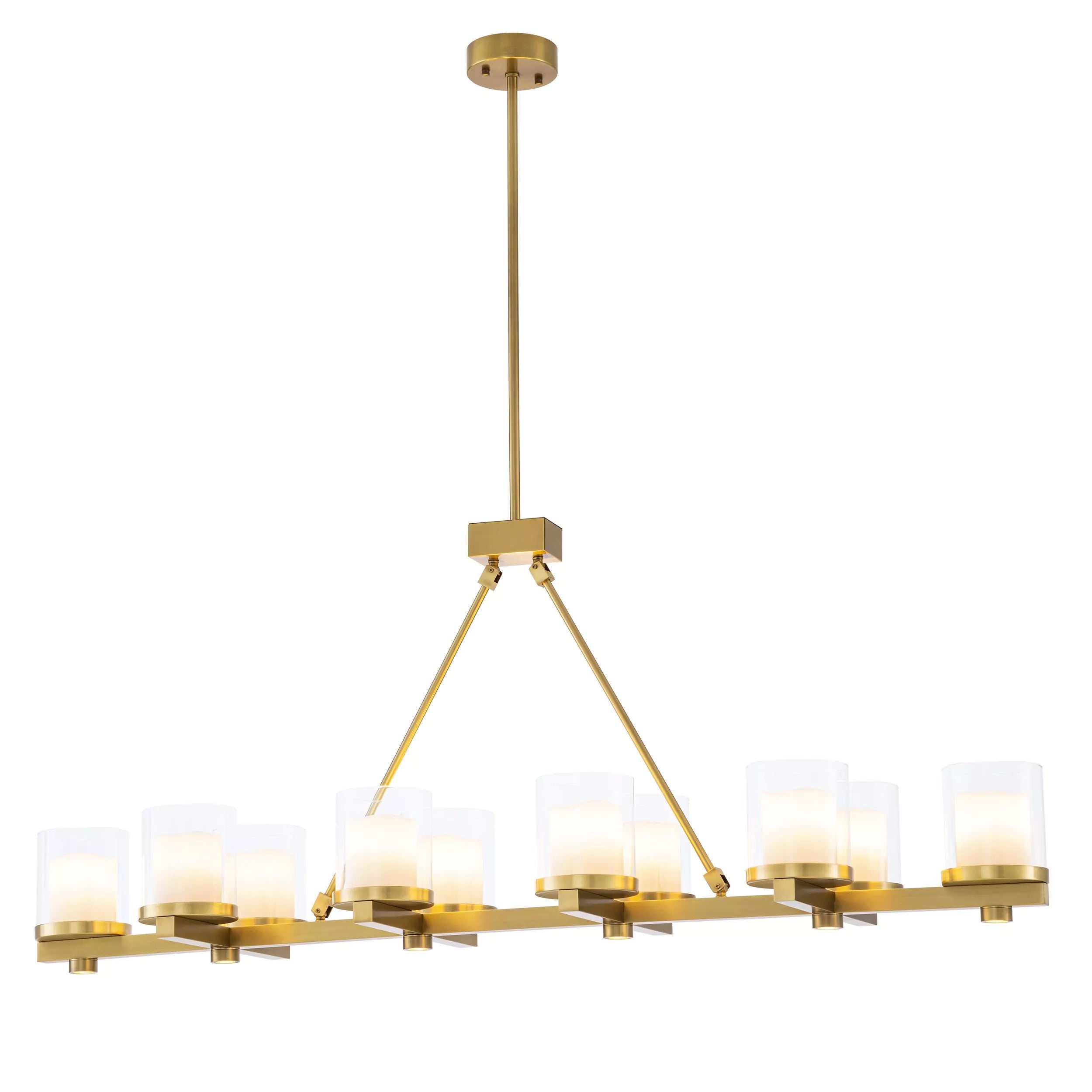 Donovan Modern Brass Chandelier (Antique Brass/Bronze Finish/Clear Glass) - Eichholtz - Luxury Lighting Boutique