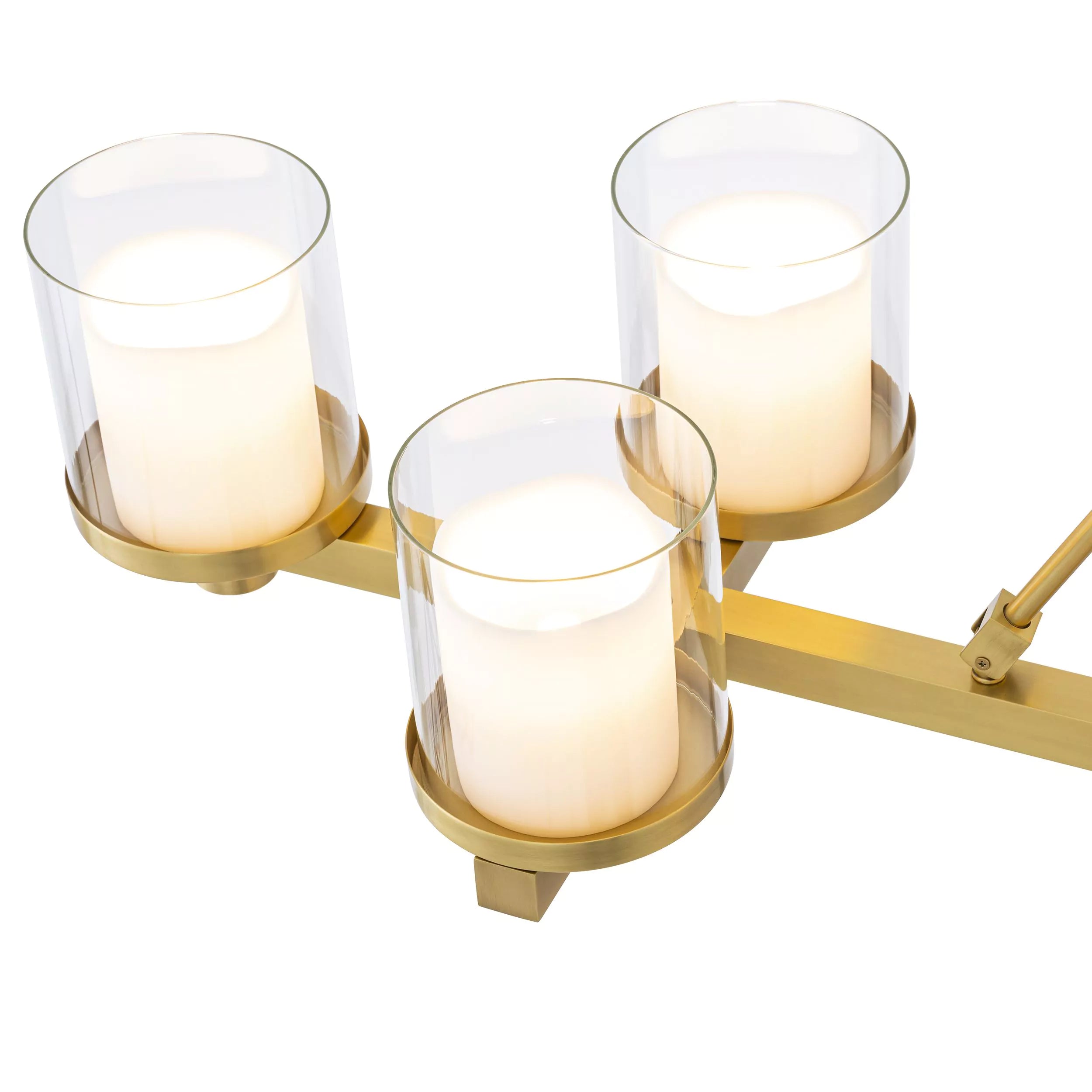 Donovan Modern Brass Chandelier (Antique Brass/Bronze Finish/Clear Glass) - Eichholtz - Luxury Lighting Boutique