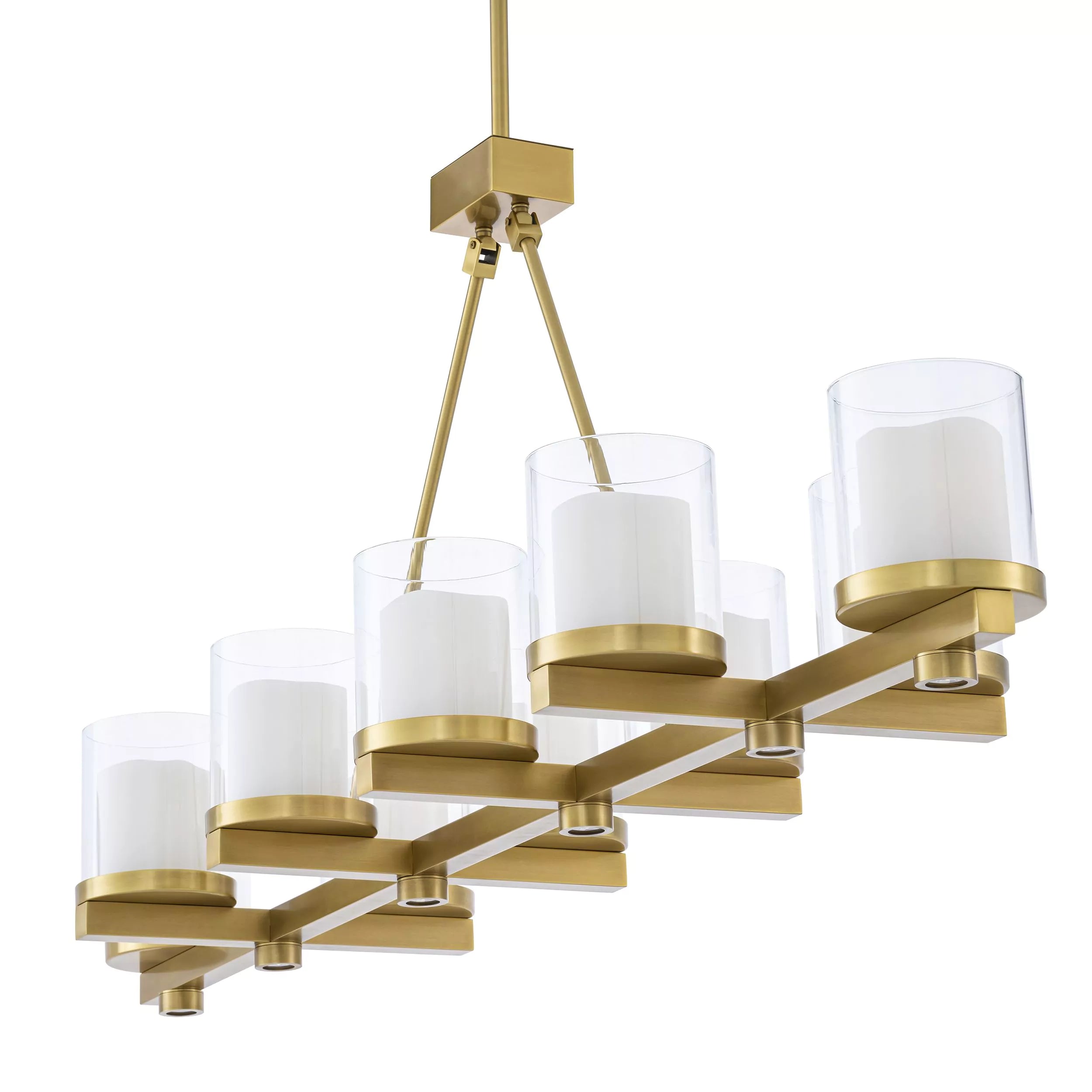 Donovan Modern Brass Chandelier (Antique Brass/Bronze Finish/Clear Glass) - Eichholtz - Luxury Lighting Boutique