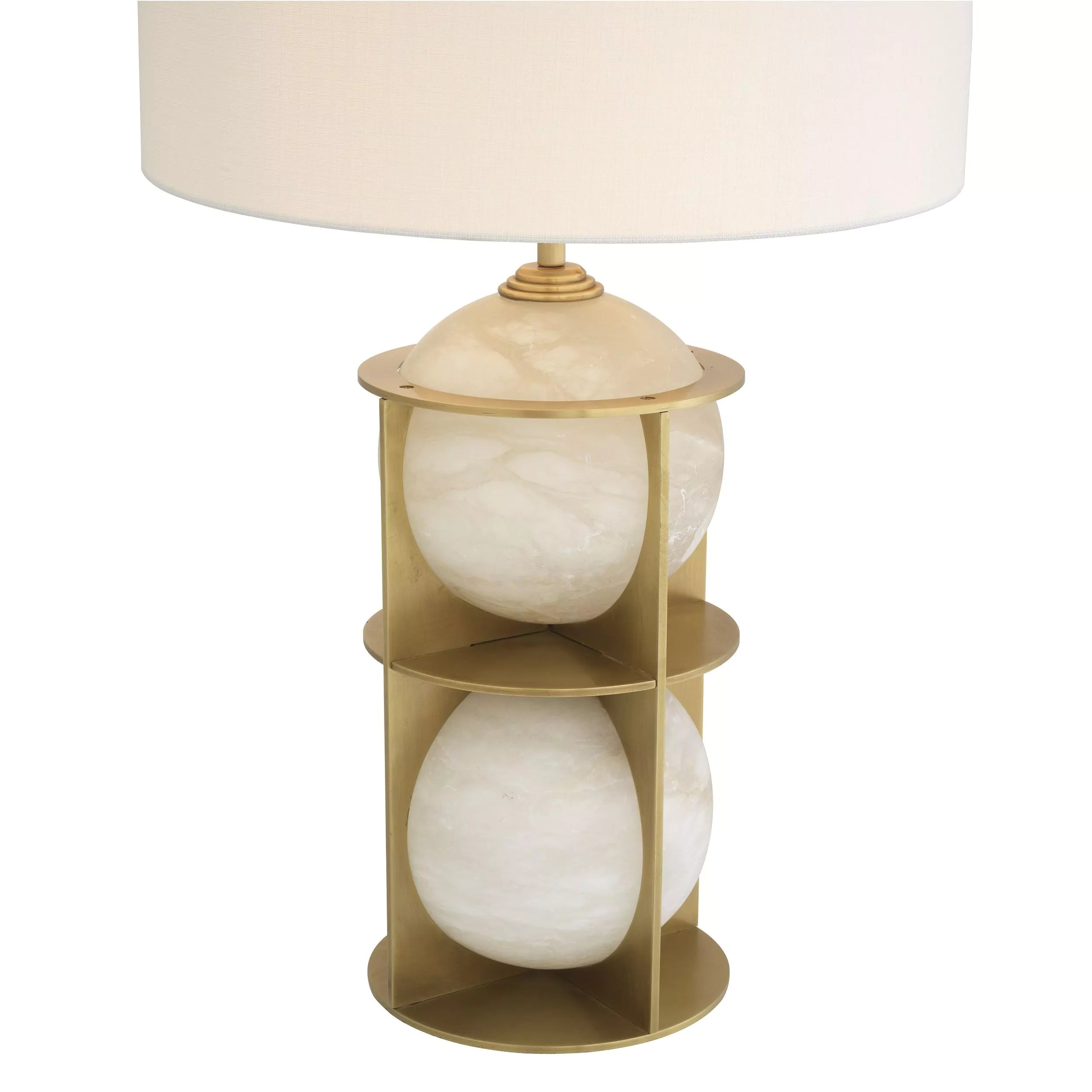 Eternity Table Lamp - (Antique Brass Finish | Alabaster) - Eichholtz - Luxury Lighting Boutique