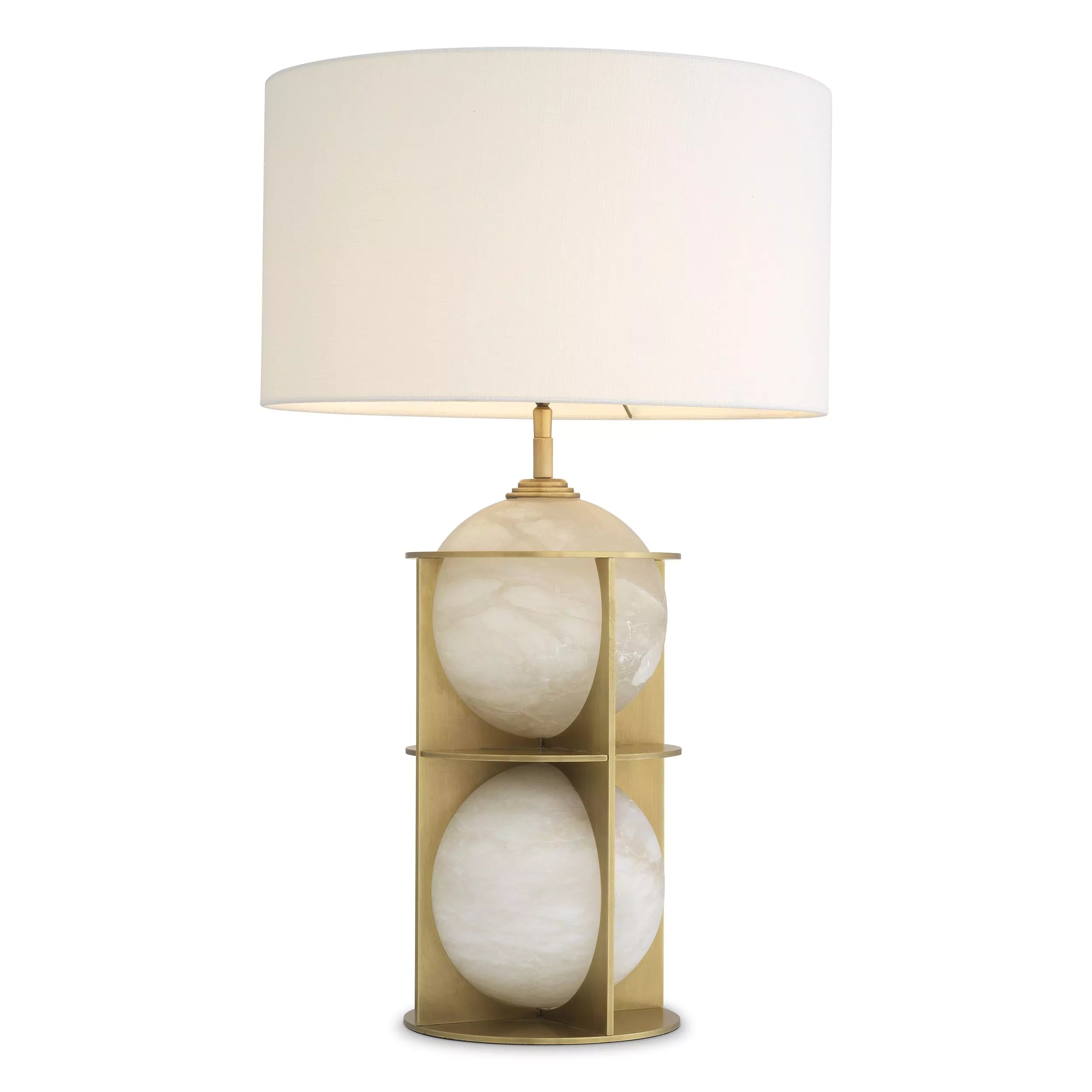 Eternity Table Lamp - (Antique Brass Finish | Alabaster) - Eichholtz - Luxury Lighting Boutique