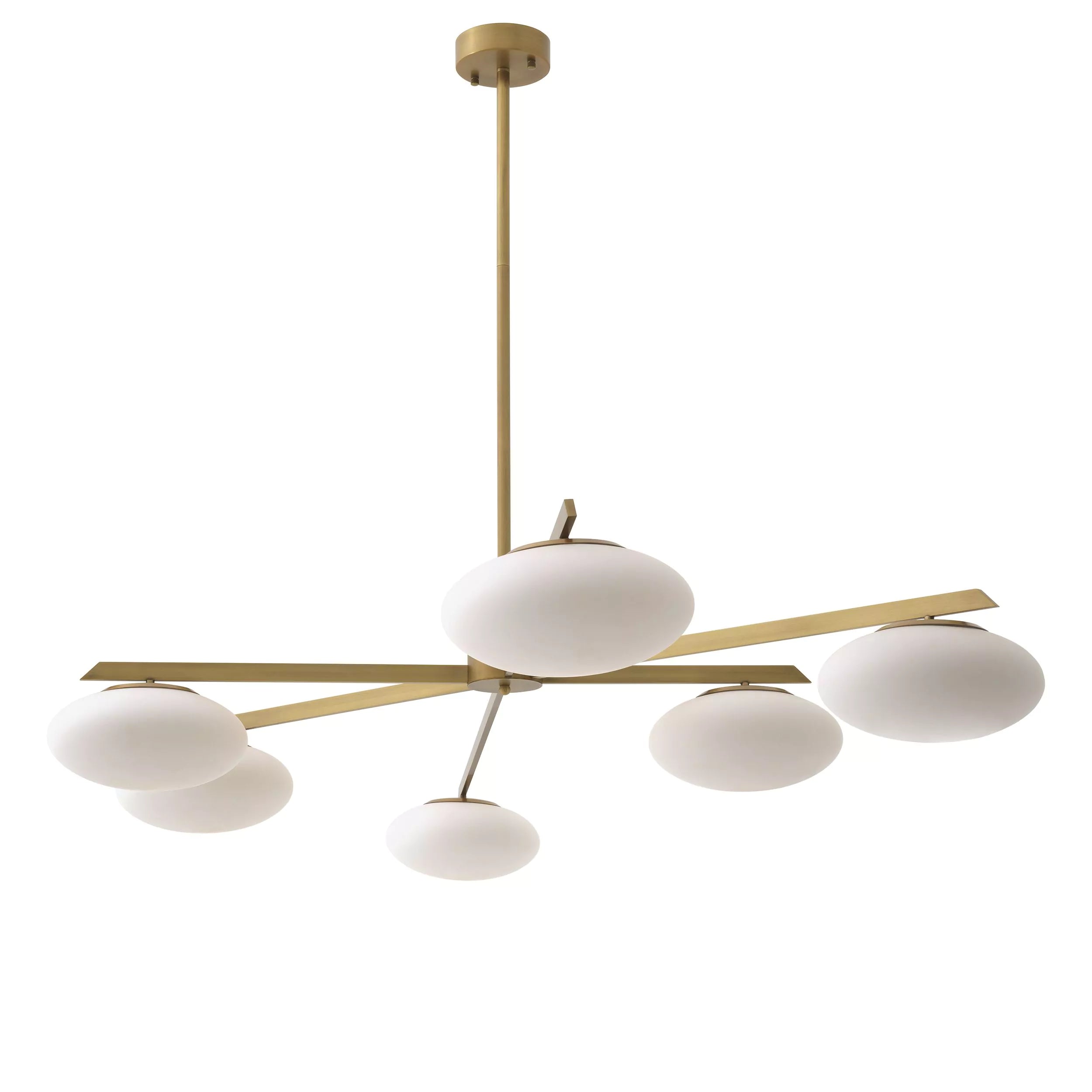 Evergreen L Modern Brass Chandelier - Antique Brass - Eichholtz - Luxury Lighting BoutiqueModern Crystal ChandeliersEichholtz
