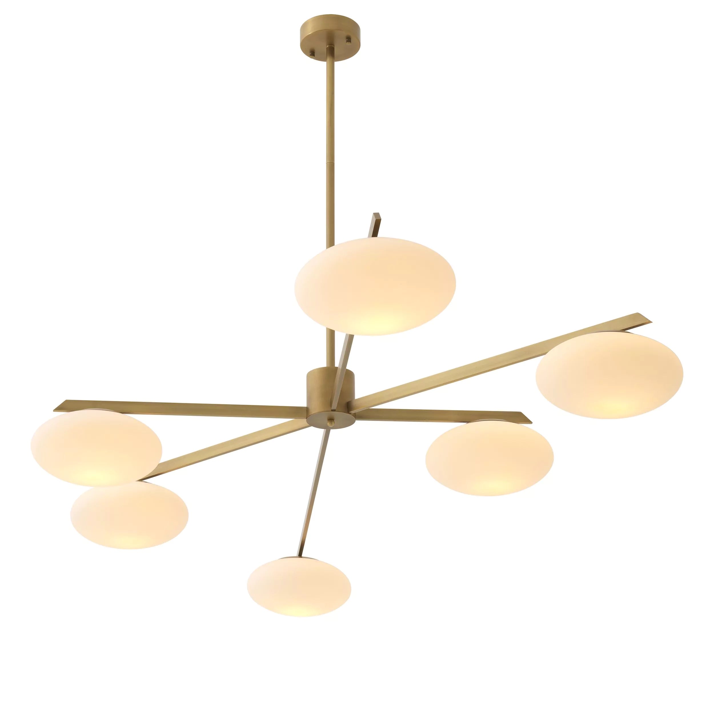 Evergreen L Modern Brass Chandelier - Antique Brass - Eichholtz - Luxury Lighting BoutiqueModern Crystal ChandeliersEichholtz