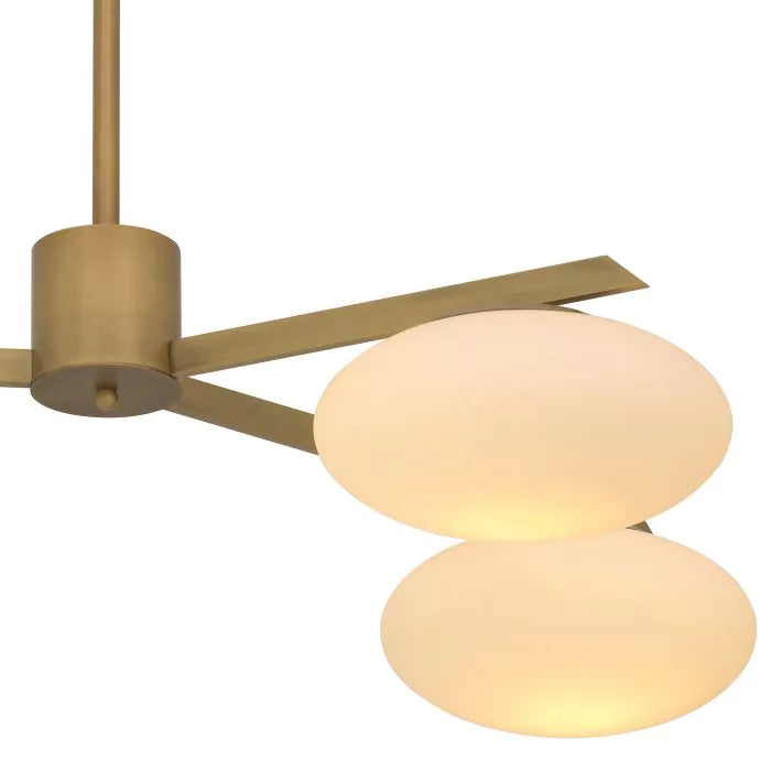 Evergreen S Modern Brass Chandelier - Eichholtz - Luxury Lighting Boutique