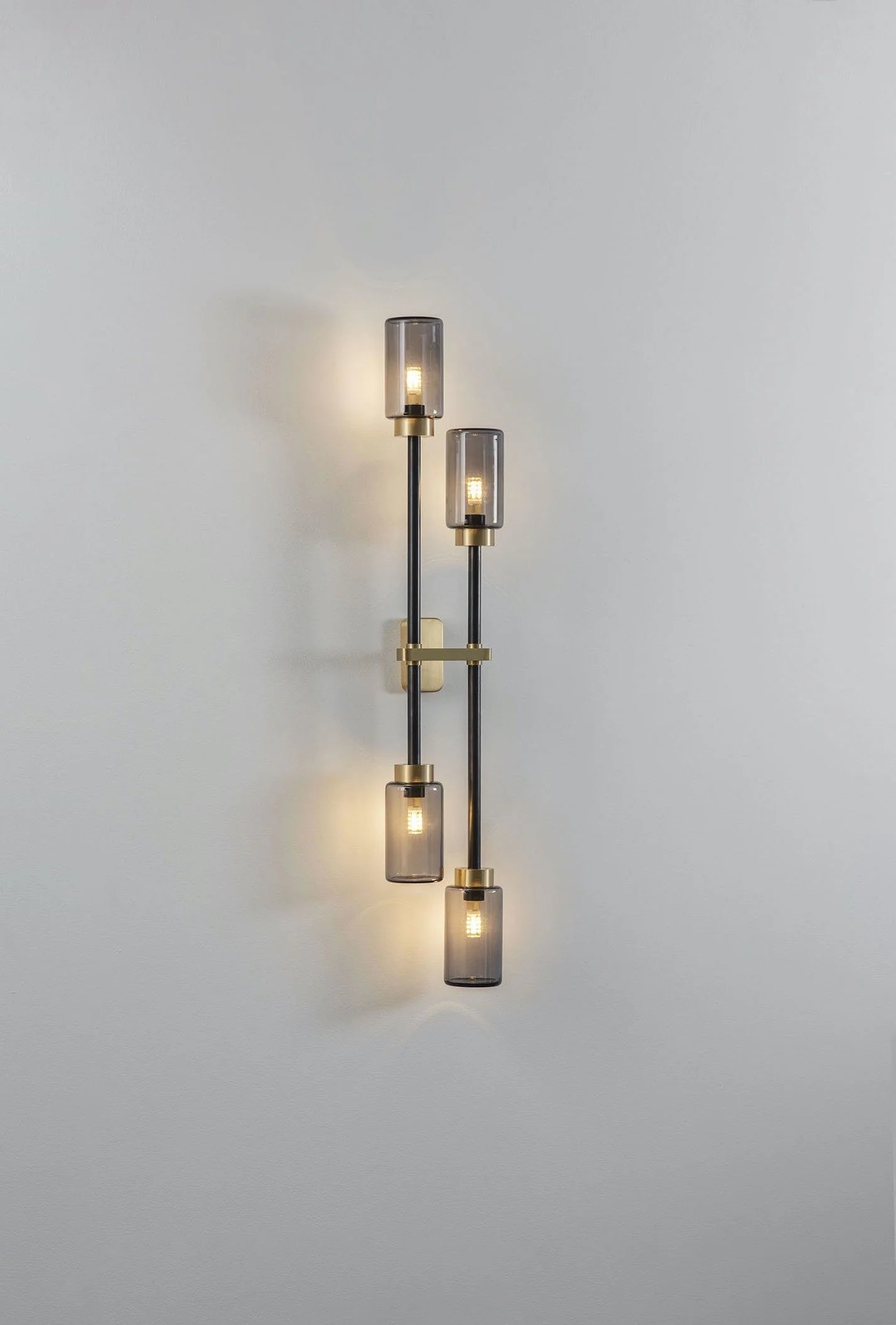 Farol Wall Light - L/R (Opal/Smoked Glass Finish) - Luxury Lighting Boutique