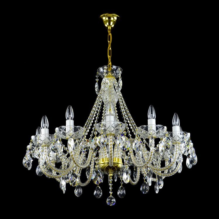 Finesse 12 Crystal Glass Chandelier (Gold/Silver) - Wranovsky - Luxury Lighting BoutiqueWranovsky