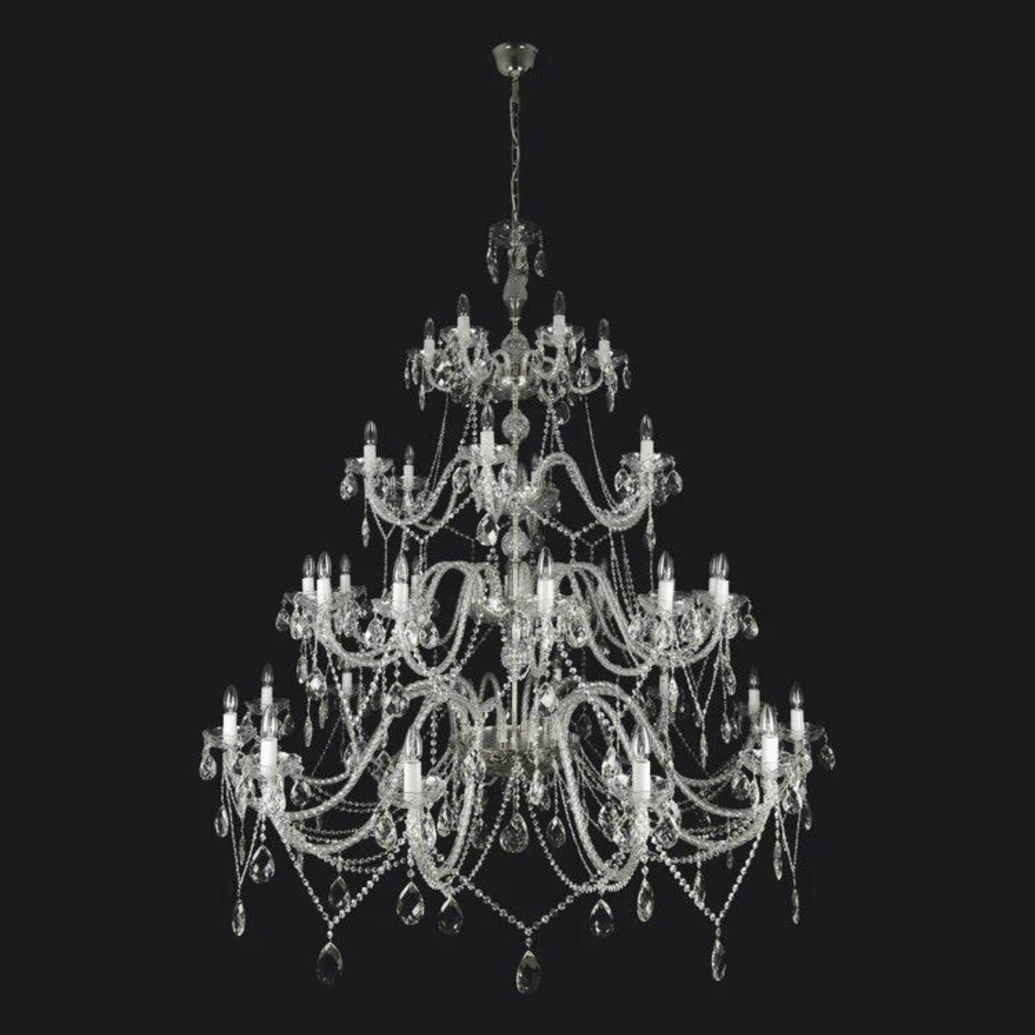 Finesse 36 Crystal Glass Chandelier (Gold/Silver) - Wranovsky - Luxury Lighting BoutiqueWranovsky