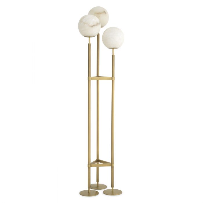 Fiori Floor Lamp - Brass & Alabaster - Eichholtz - Luxury Lighting BoutiqueFloor LampEichholtz
