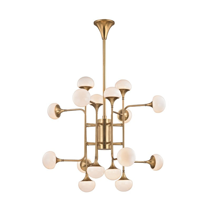 Fleming Modern Brass Chandelier - 4716-AGB-CE - Hudson Valley - Luxury Lighting Boutique