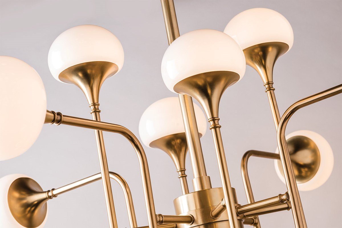 Fleming Modern Brass Chandelier - 4716 - AGB - CE - Hudson Valley - Luxury Lighting BoutiqueBrass/Metal ChandeliersHudson Valley Lighting