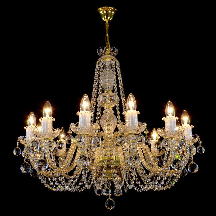 Flutto 12 Light Crystal Chandelier - Wranovsky - Luxury Lighting BoutiqueTraditional Crystal ChandeliersWranovsky