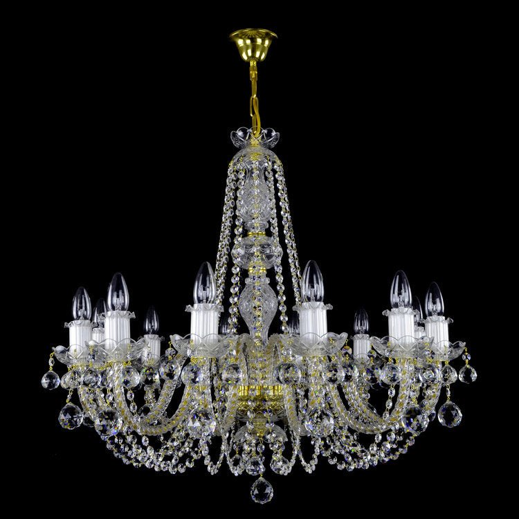 Flutto 12 Light Crystal Chandelier - Wranovsky - Luxury Lighting BoutiqueTraditional Crystal ChandeliersWranovsky