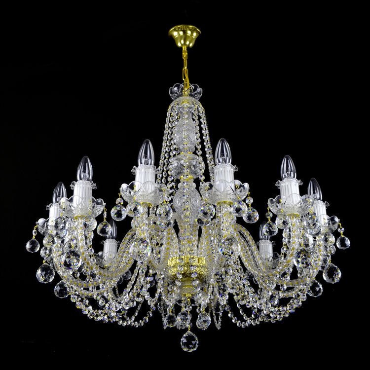 Flutto 12 Light Crystal Chandelier - Wranovsky - Luxury Lighting BoutiqueTraditional Crystal ChandeliersWranovsky