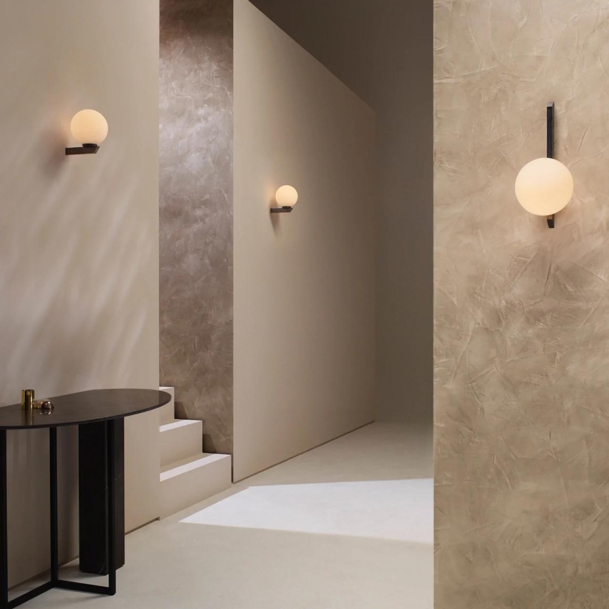 Gaia Wall Tall Flush Light (Satin Brass & Bronze) - CTO Lighting - Luxury Lighting Boutique