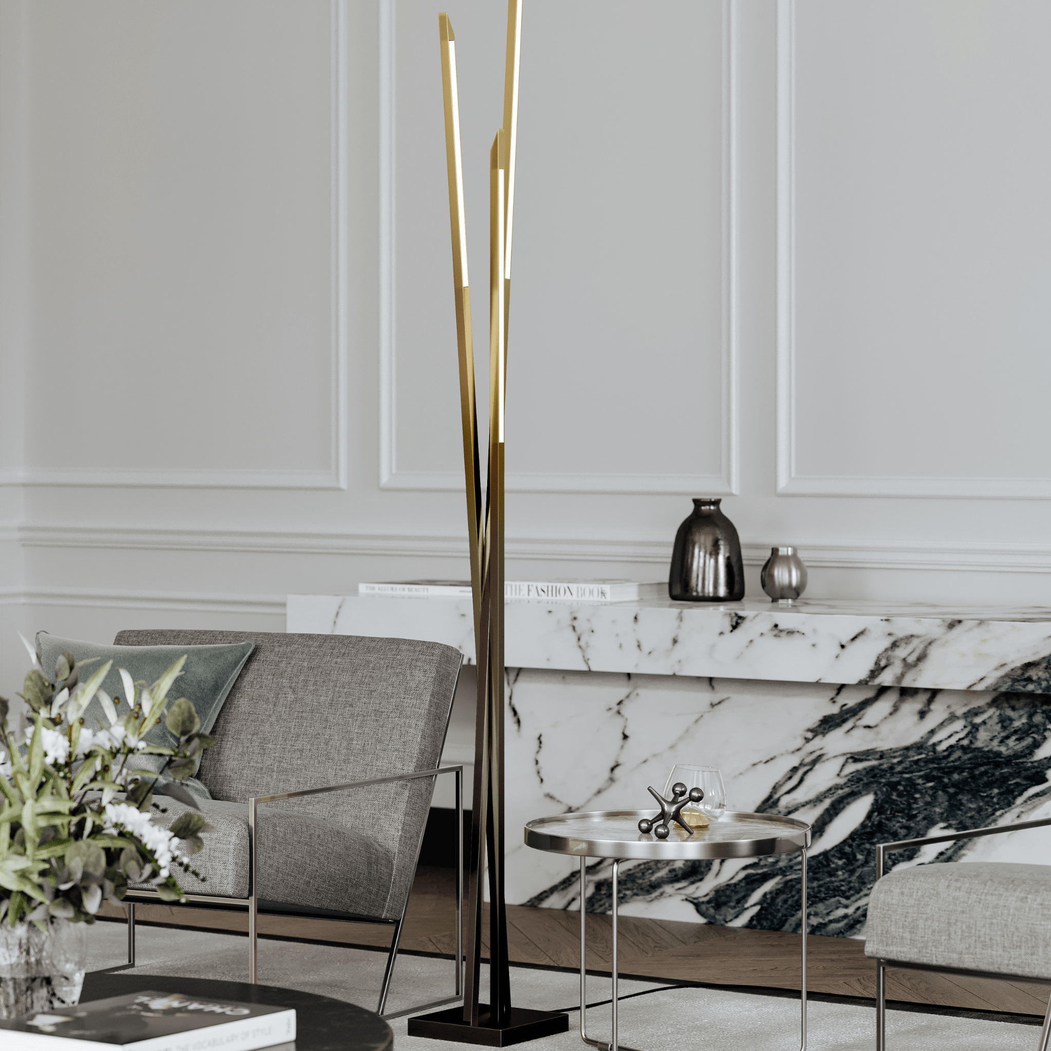 Gansevoort Floor Lamp - Gradient Brass - L5119 - GB - CE - Hudson Valley - Luxury Lighting BoutiqueFloor LampHudson Valley Lighting