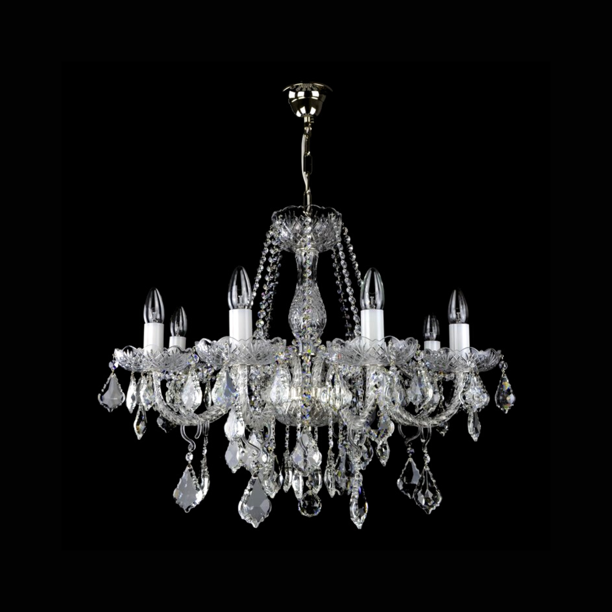 Glory 8 Crystal Glass Chandelier - Wranovsky - Luxury Lighting Boutique