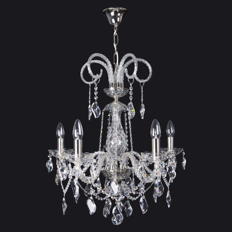 Grandiose 5 Crystal Glass Chandelier (Gold/Silver) - Wranovsky - Luxury Lighting BoutiqueWranovsky