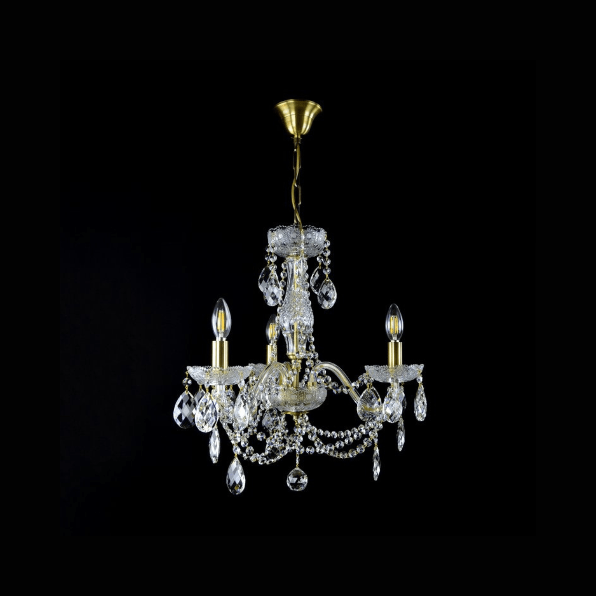 Gratziela 3 Crystal Glass Chandelier - Wranovsky - Luxury Lighting BoutiqueTraditional Crystal ChandeliersWranovsky