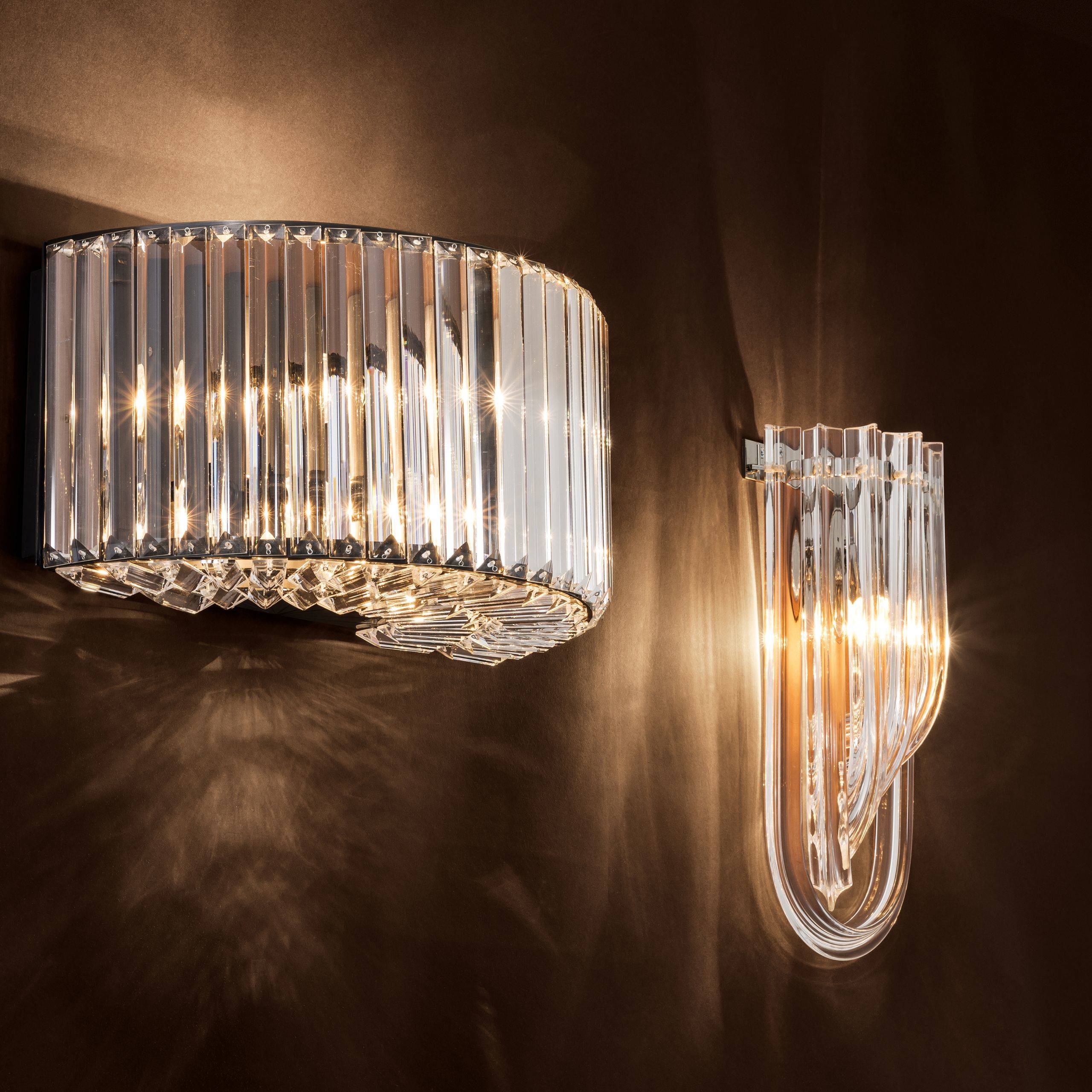 Greco Glass Wall Lamp - Nickel - Eichholtz - Luxury Lighting BoutiqueWall LightsEichholtz