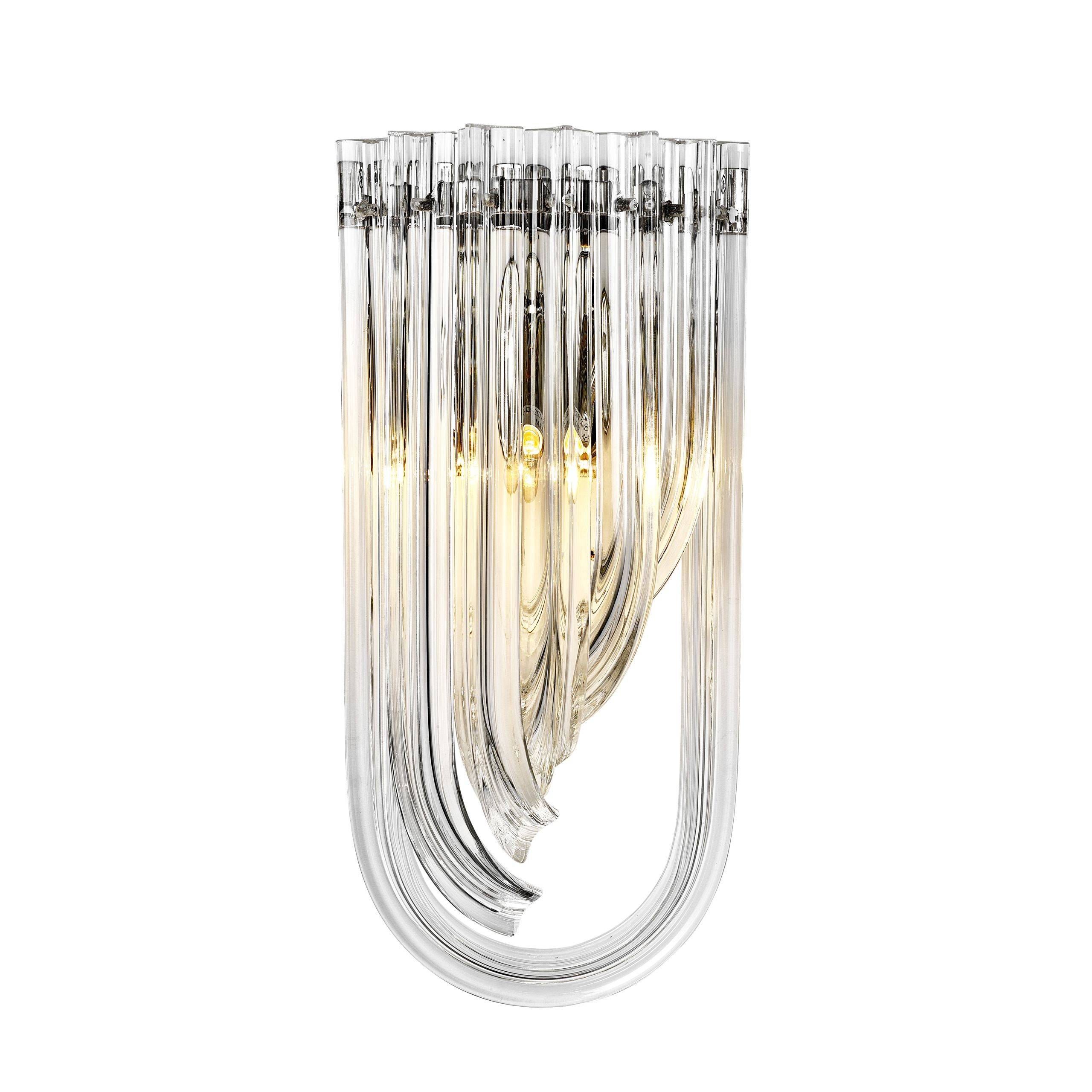 Greco Glass Wall Lamp - Nickel - Eichholtz - Luxury Lighting BoutiqueWall LightsEichholtz