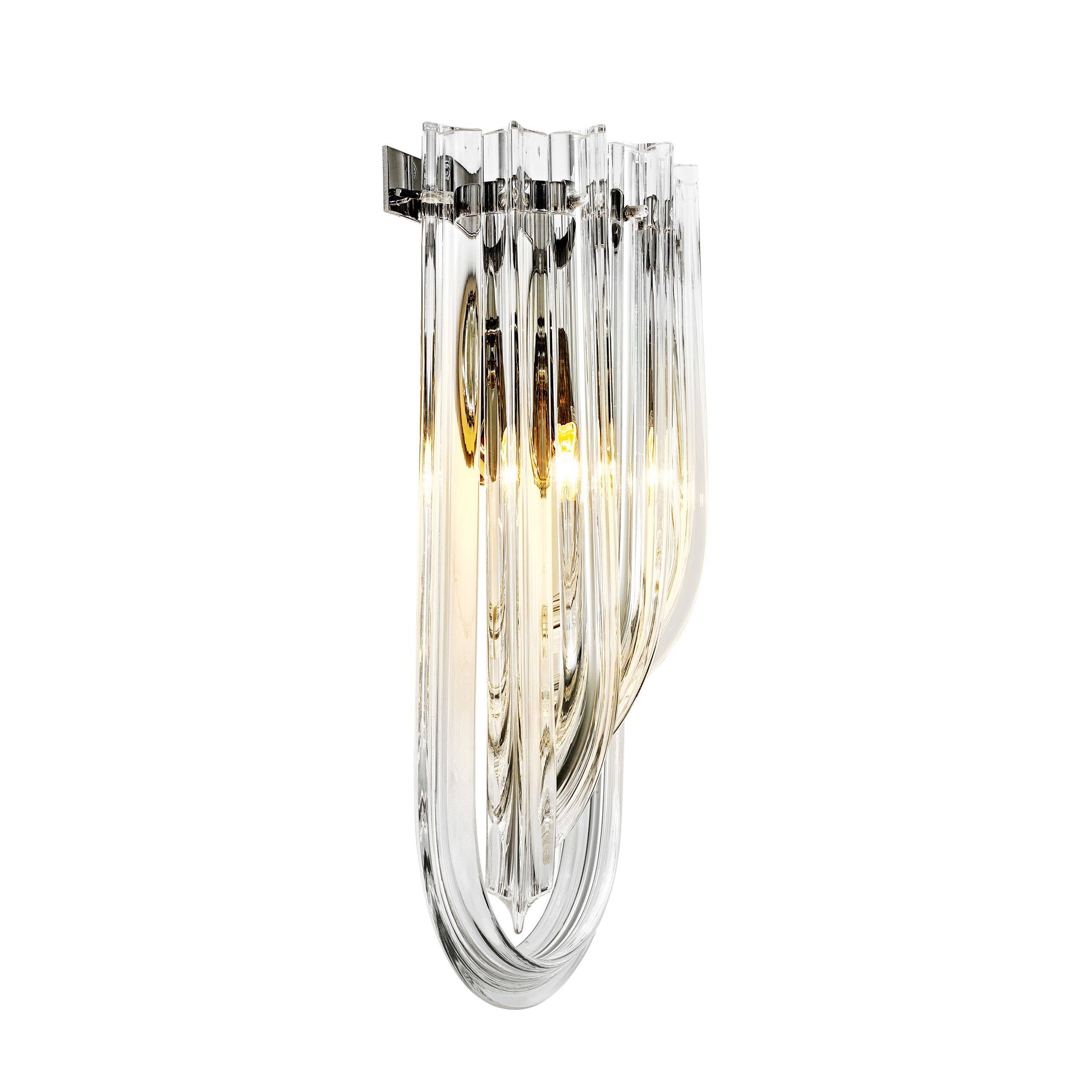 Greco Glass Wall Lamp - Nickel - Eichholtz - Luxury Lighting BoutiqueWall LightsEichholtz