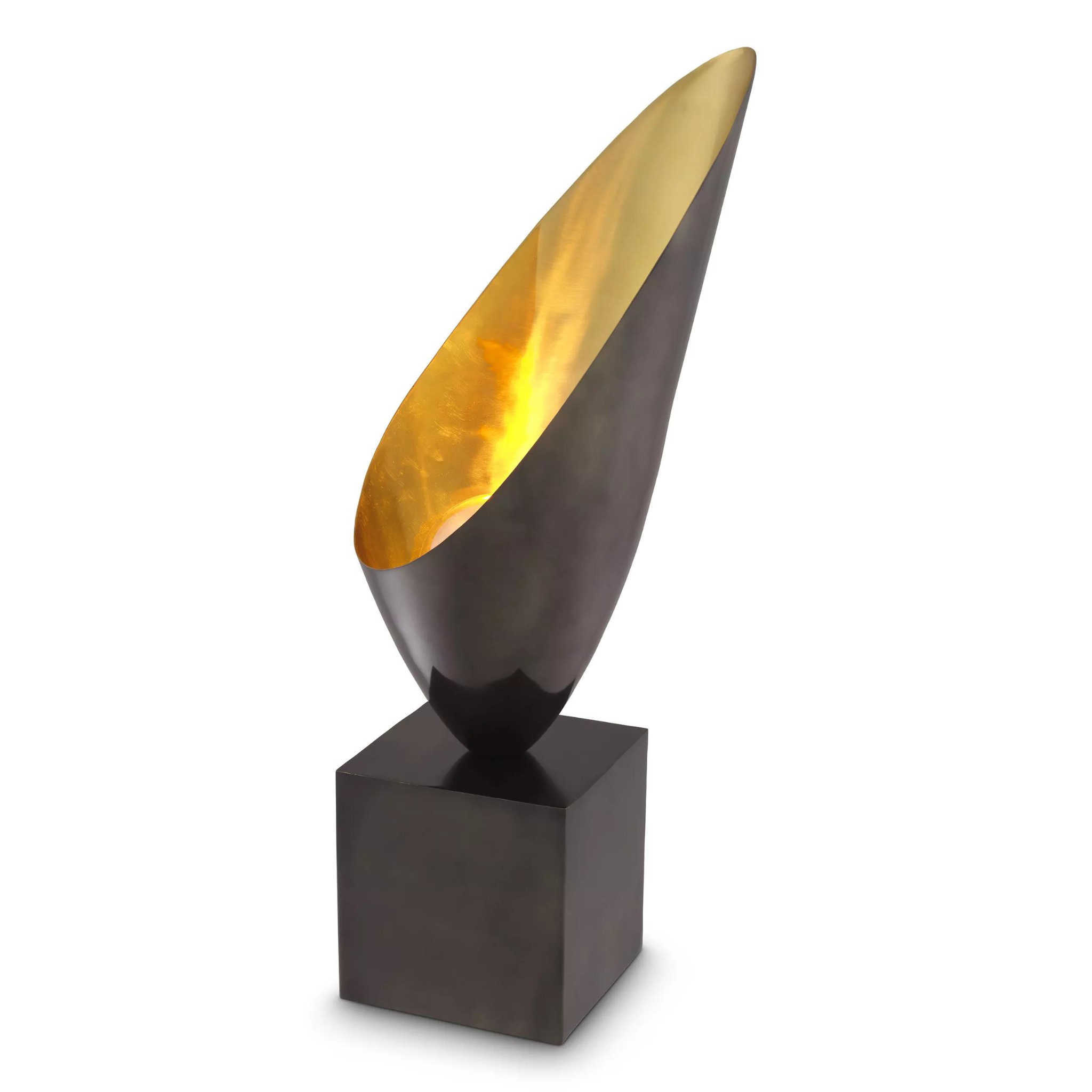 Grotto Table Lamp (Gunmetal & Gold Finish) - Eichholtz - Luxury Lighting Boutique