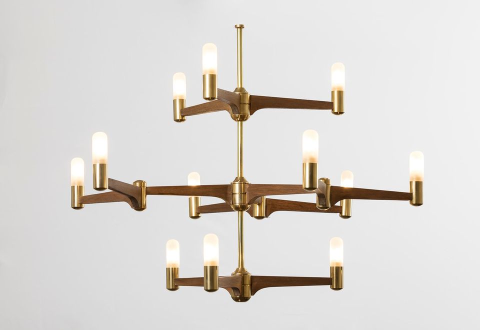 Guinevere 12 Light Modern Brass Chandelier - Joe Scog - Luxury Lighting BoutiqueJoe Scog