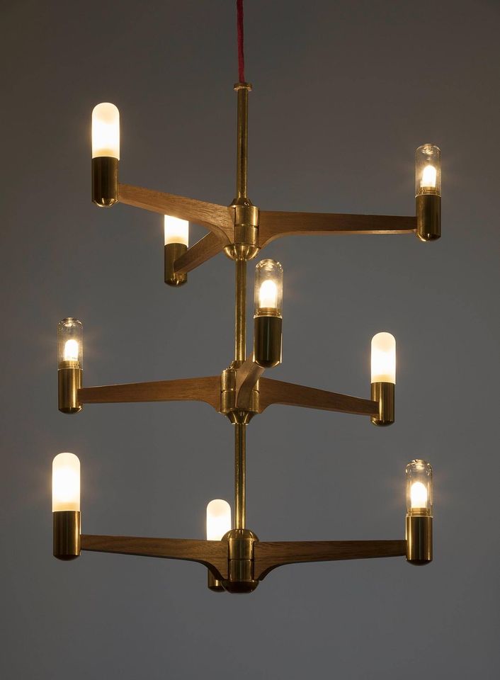 Guinevere 9 Light Modern Brass Chandelier - Joe Scog - Luxury Lighting Boutique