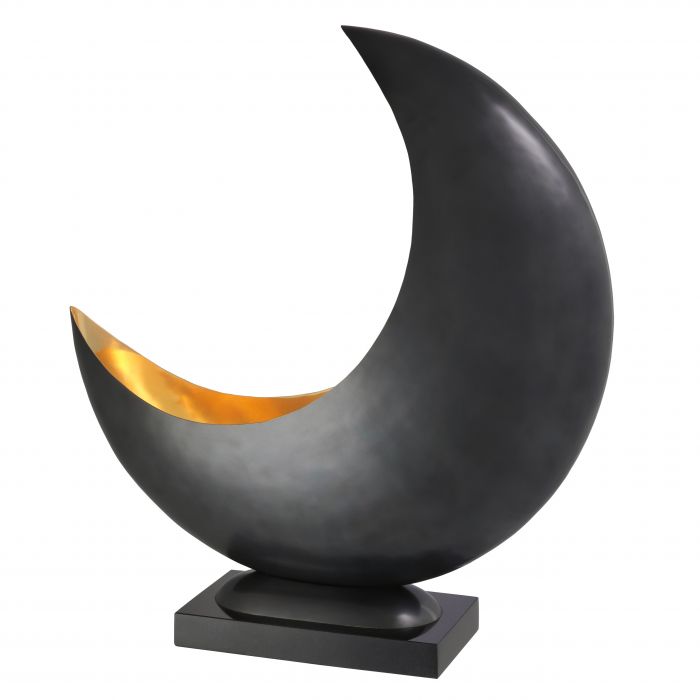 Half Moon Table Lamp - [Gunmetal&Brass] - Eichholtz - Luxury Lighting Boutique