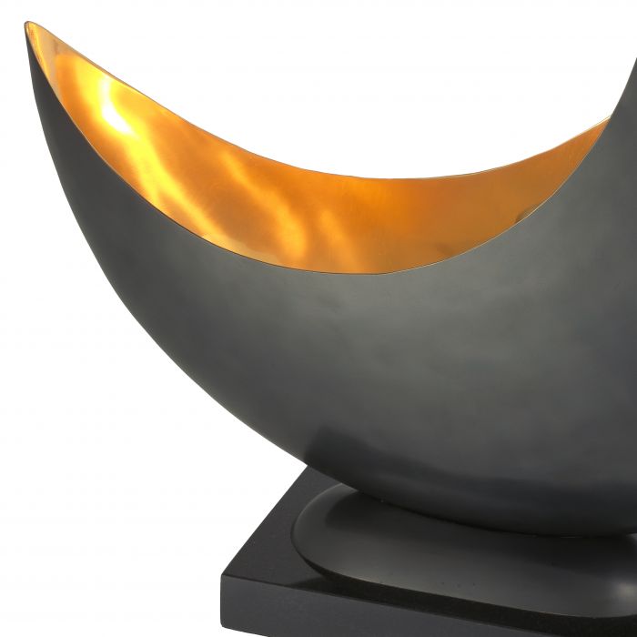 Half Moon Table Lamp - [Gunmetal&Brass] - Eichholtz - Luxury Lighting Boutique