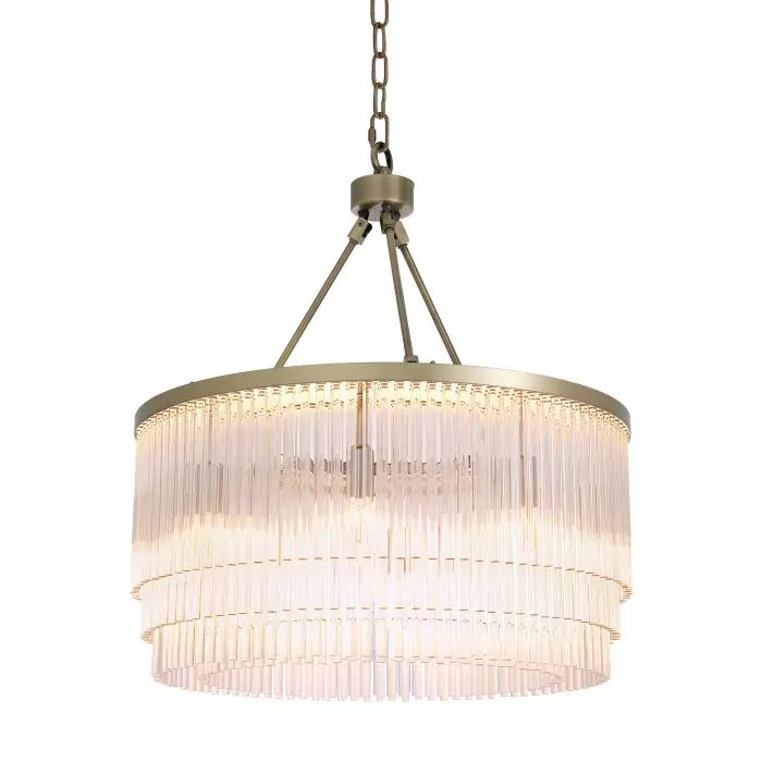 Hector S Modern Brass Glass Chandelier - Eichholtz - Luxury Lighting Boutique