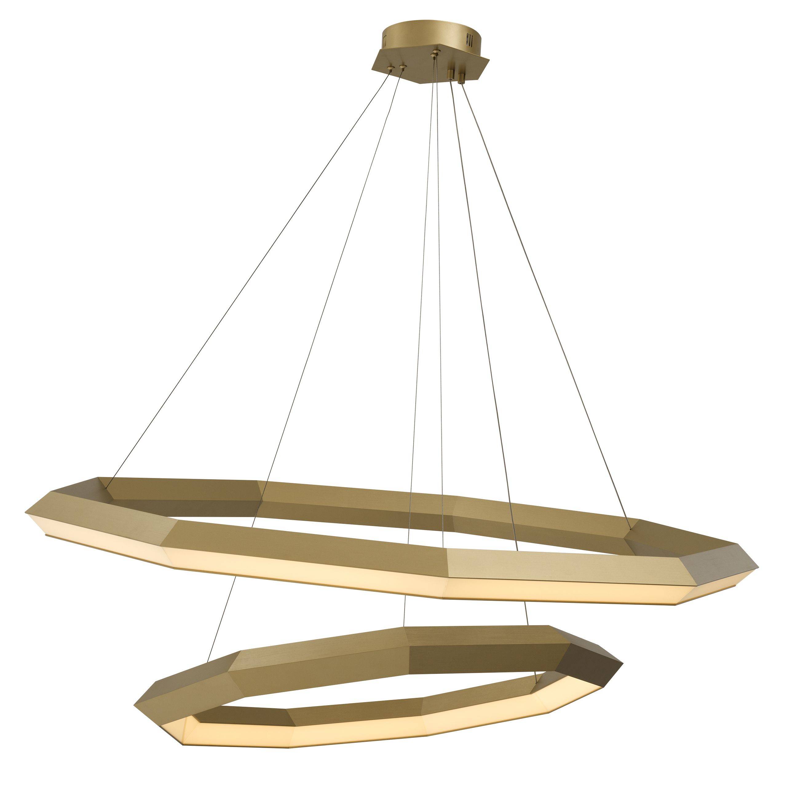 Helvetia Modern Brass L Chandelier - Brass - Eichholtz - Luxury Lighting BoutiqueBrass/Metal ChandeliersEichholtz