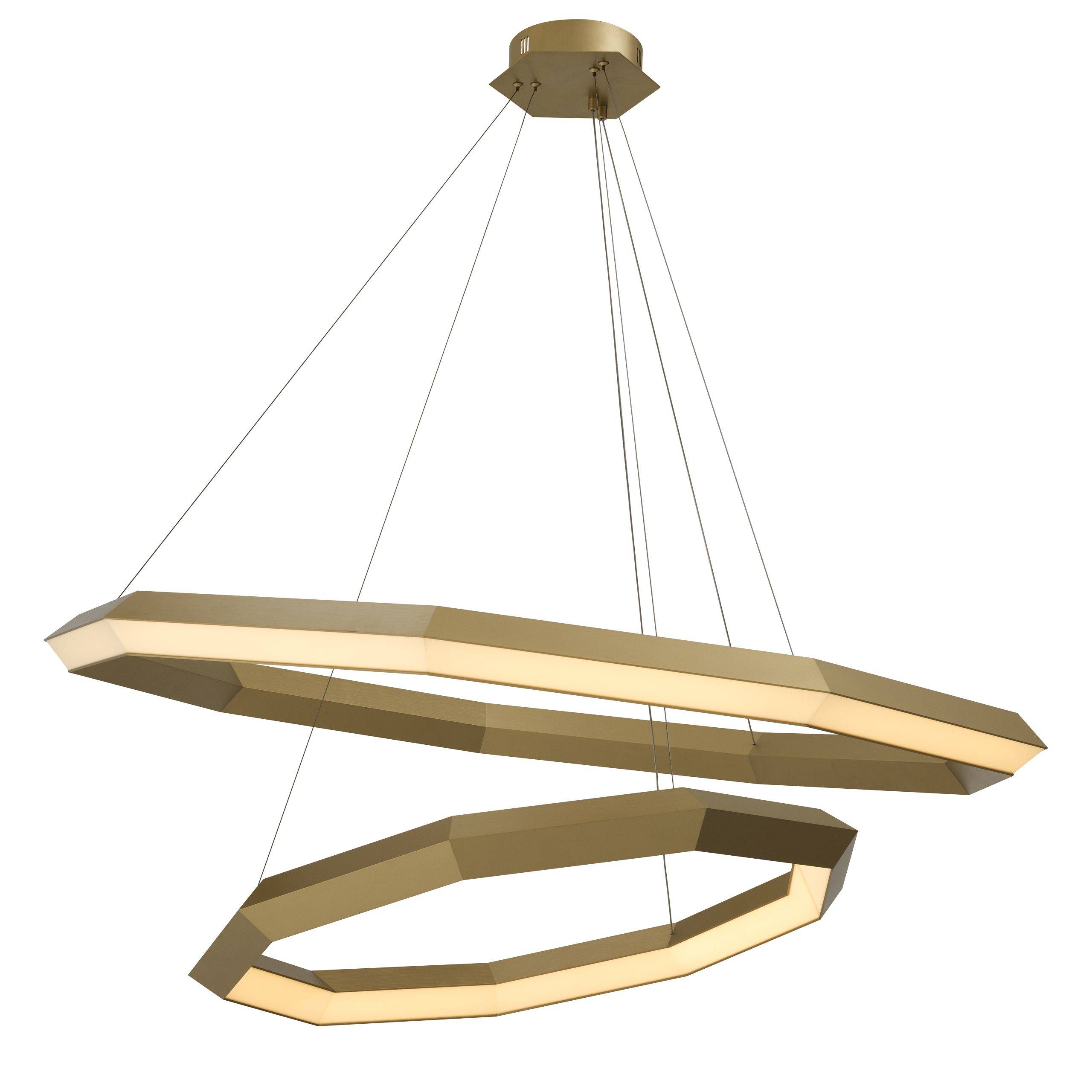 Helvetia Modern Brass L Chandelier - Brass - Eichholtz - Luxury Lighting BoutiqueBrass/Metal ChandeliersEichholtz