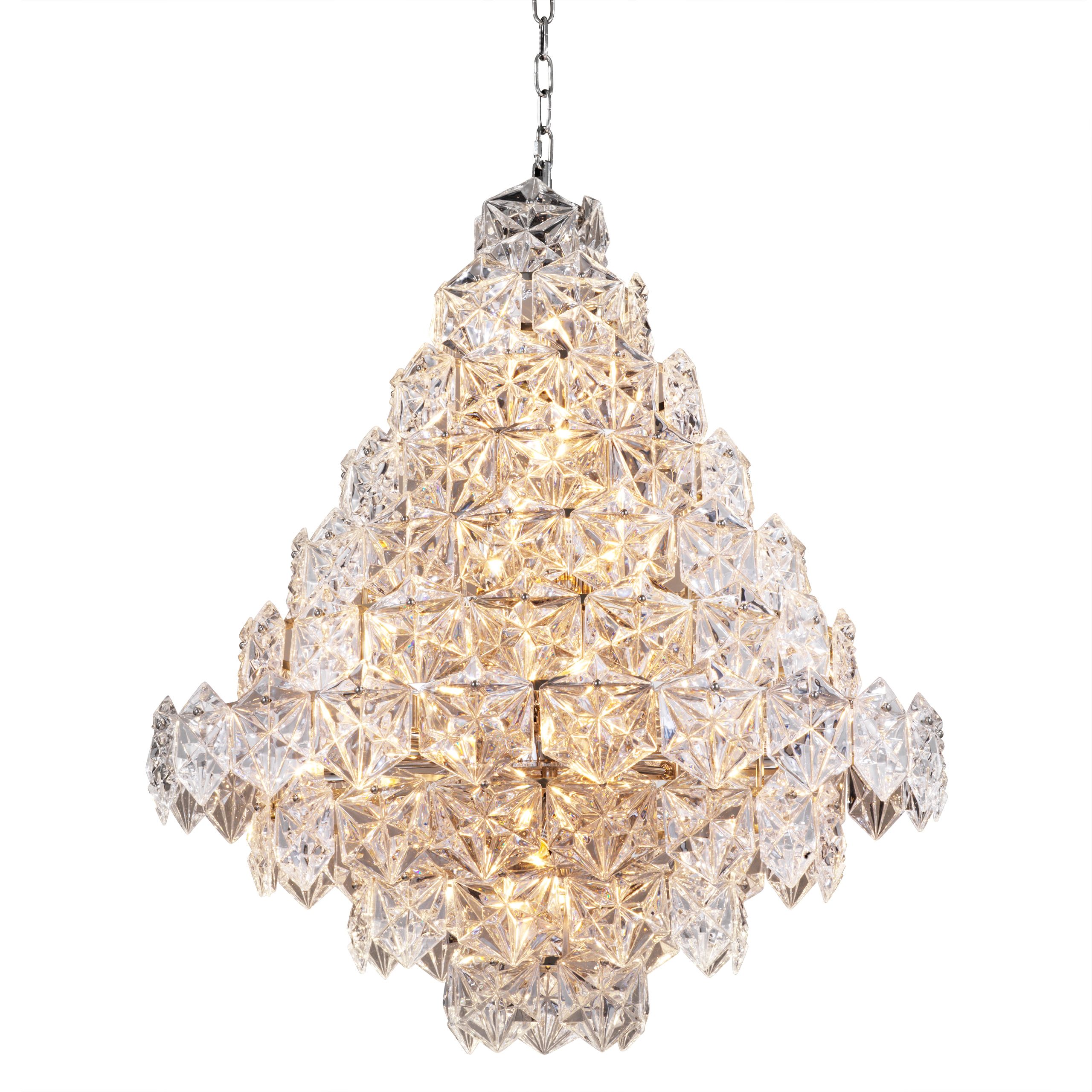 Hermitage L Modern Chandelier - Nickel - Eichholtz - Luxury Lighting BoutiqueCeiling LightEichholtz