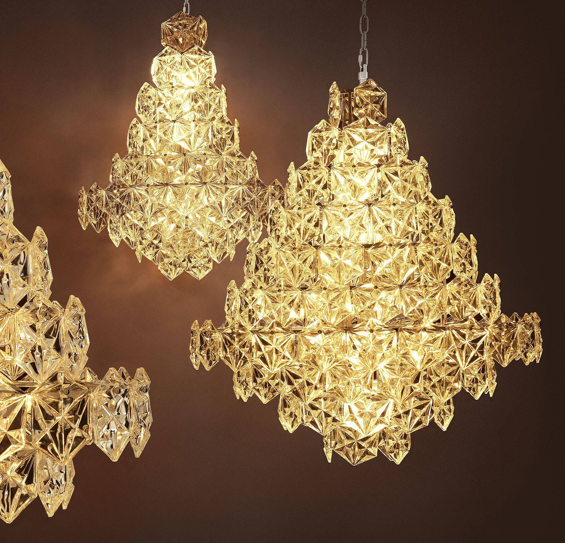 Hermitage L Modern Chandelier - Nickel - Eichholtz - Luxury Lighting BoutiqueCeiling LightEichholtz