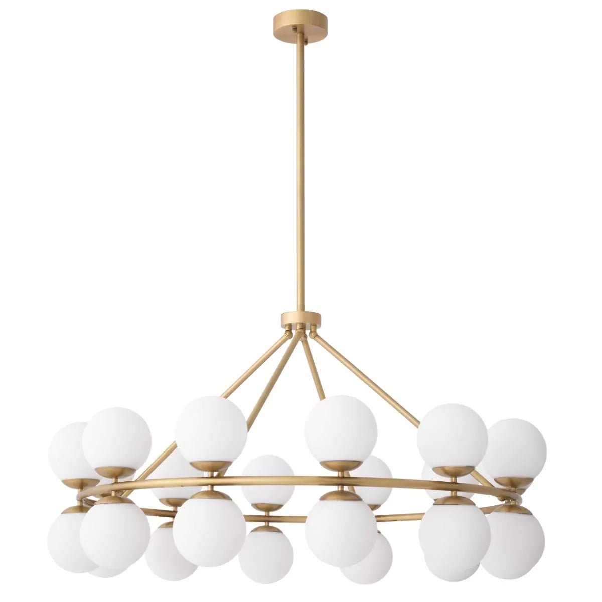 Hutchinson Modern Brass Chandelier - Antique Brass Finish | Bronze Finish - Eichholtz - Luxury Lighting BoutiqueModern Crystal ChandeliersEichholtz