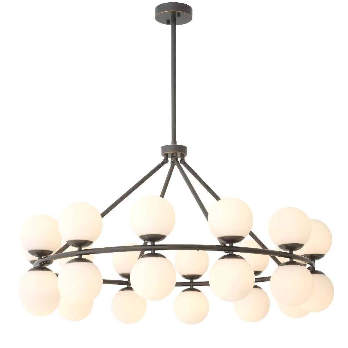 Hutchinson Modern Brass Chandelier - Antique Brass Finish | Bronze Finish - Eichholtz - Luxury Lighting BoutiqueModern Crystal ChandeliersEichholtz