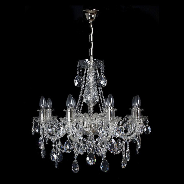 Imperial 8 Crystal Glass Chandelier (Gold/Silver) - Wranovsky - Luxury Lighting BoutiqueWranovsky