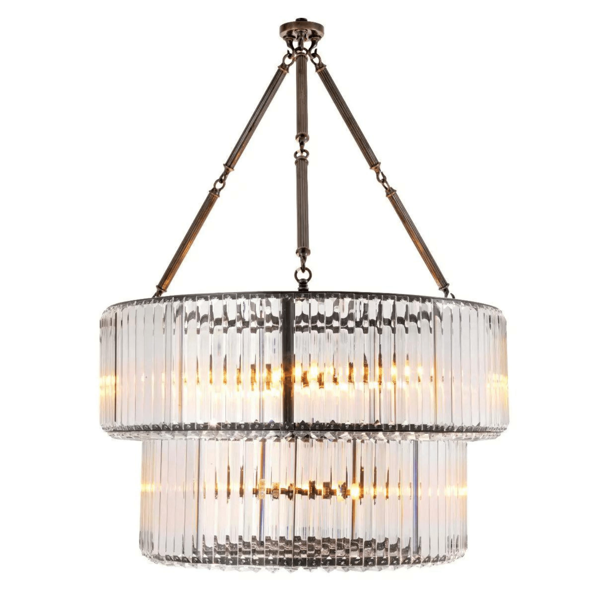 Infinity Double Modern Chandeliers - Bronze | Nickel - Eichholtz - Luxury Lighting BoutiqueBrass/Metal ChandeliersEichholtz