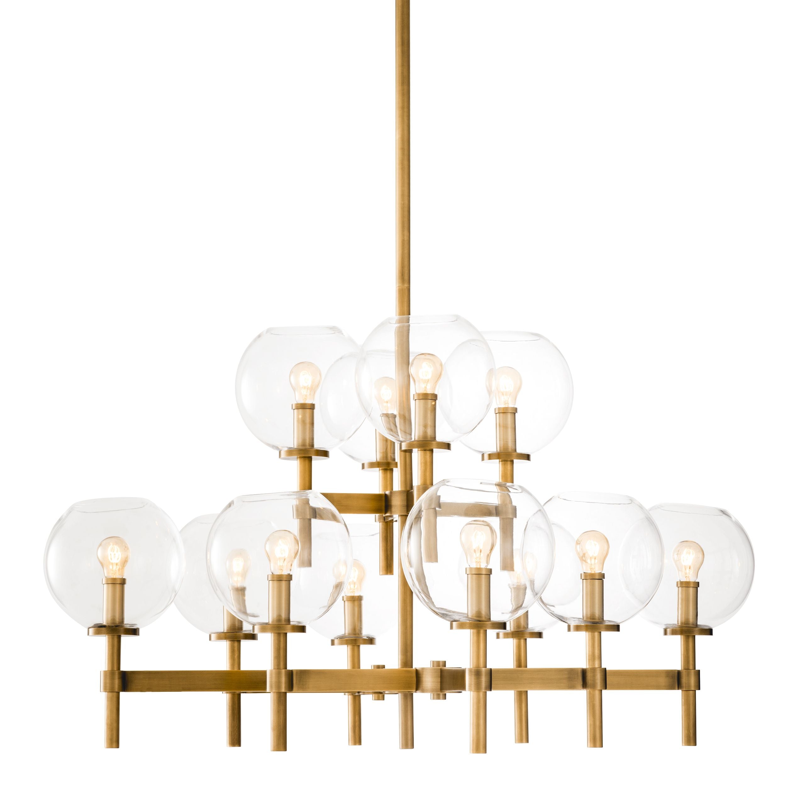 Jade Modern L Chandelier - Brass - Eichholtz - Luxury Lighting BoutiqueBrass/Metal ChandeliersEichholtz