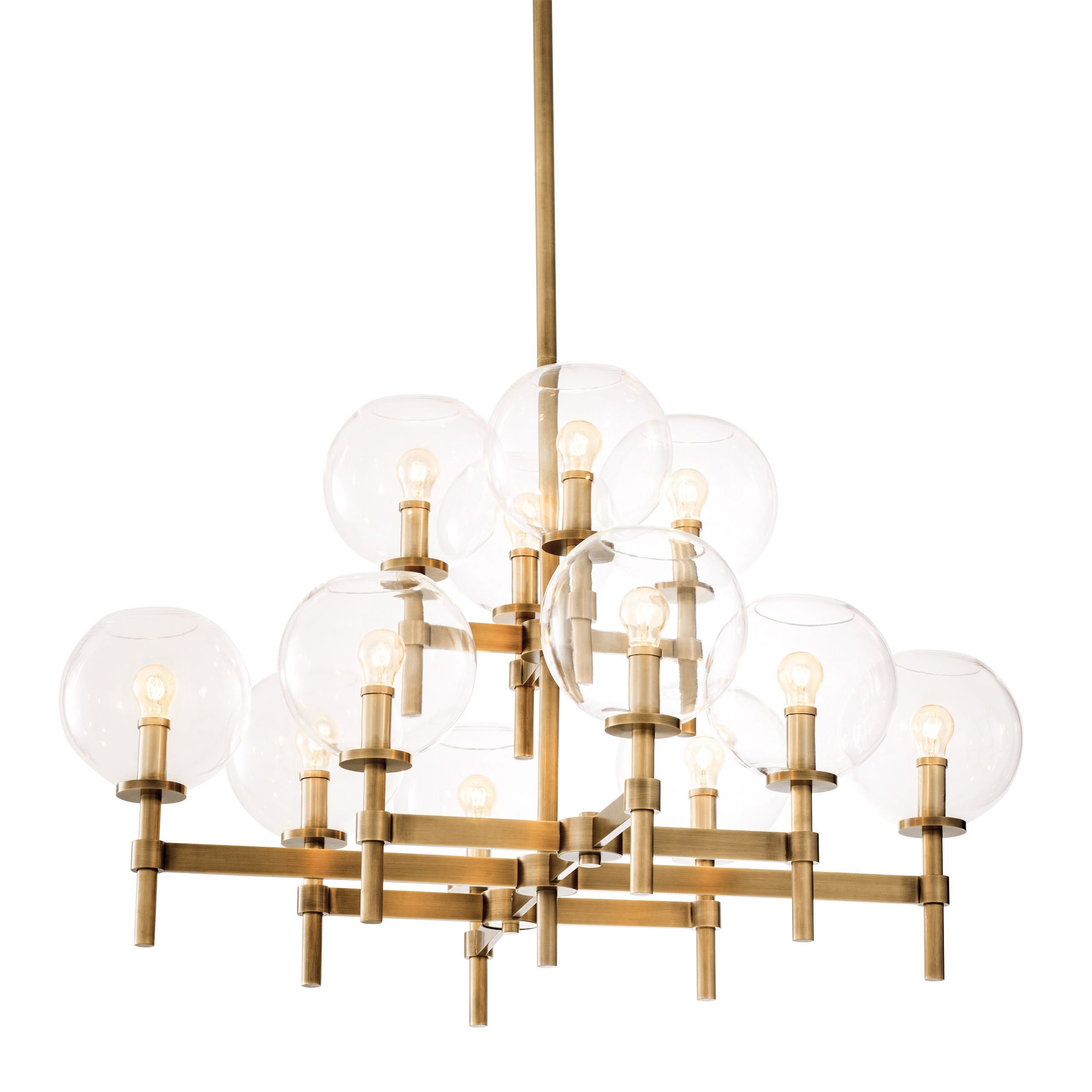 Jade Modern L Chandelier - Brass - Eichholtz - Luxury Lighting BoutiqueBrass/Metal ChandeliersEichholtz