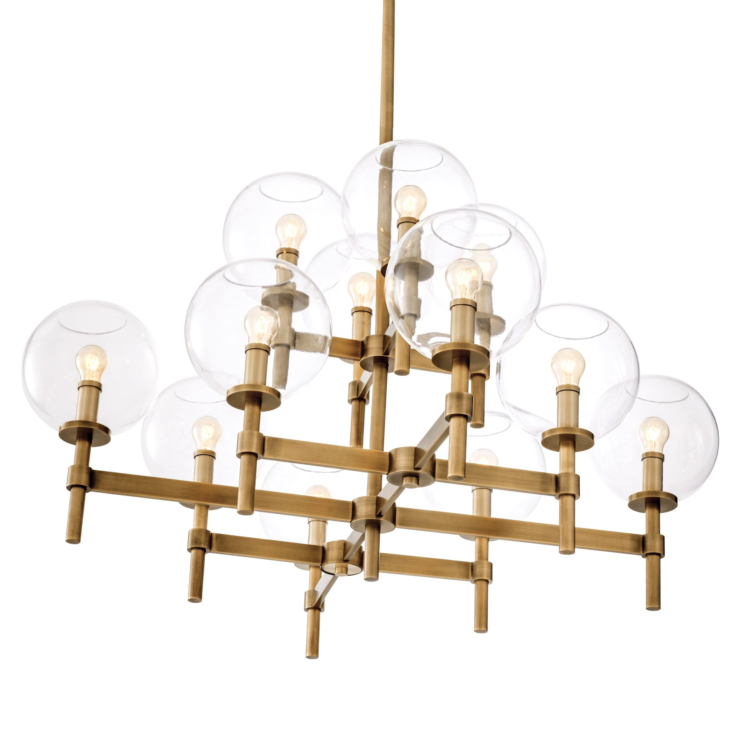 Jade Modern L Chandelier - Brass - Eichholtz - Luxury Lighting BoutiqueBrass/Metal ChandeliersEichholtz