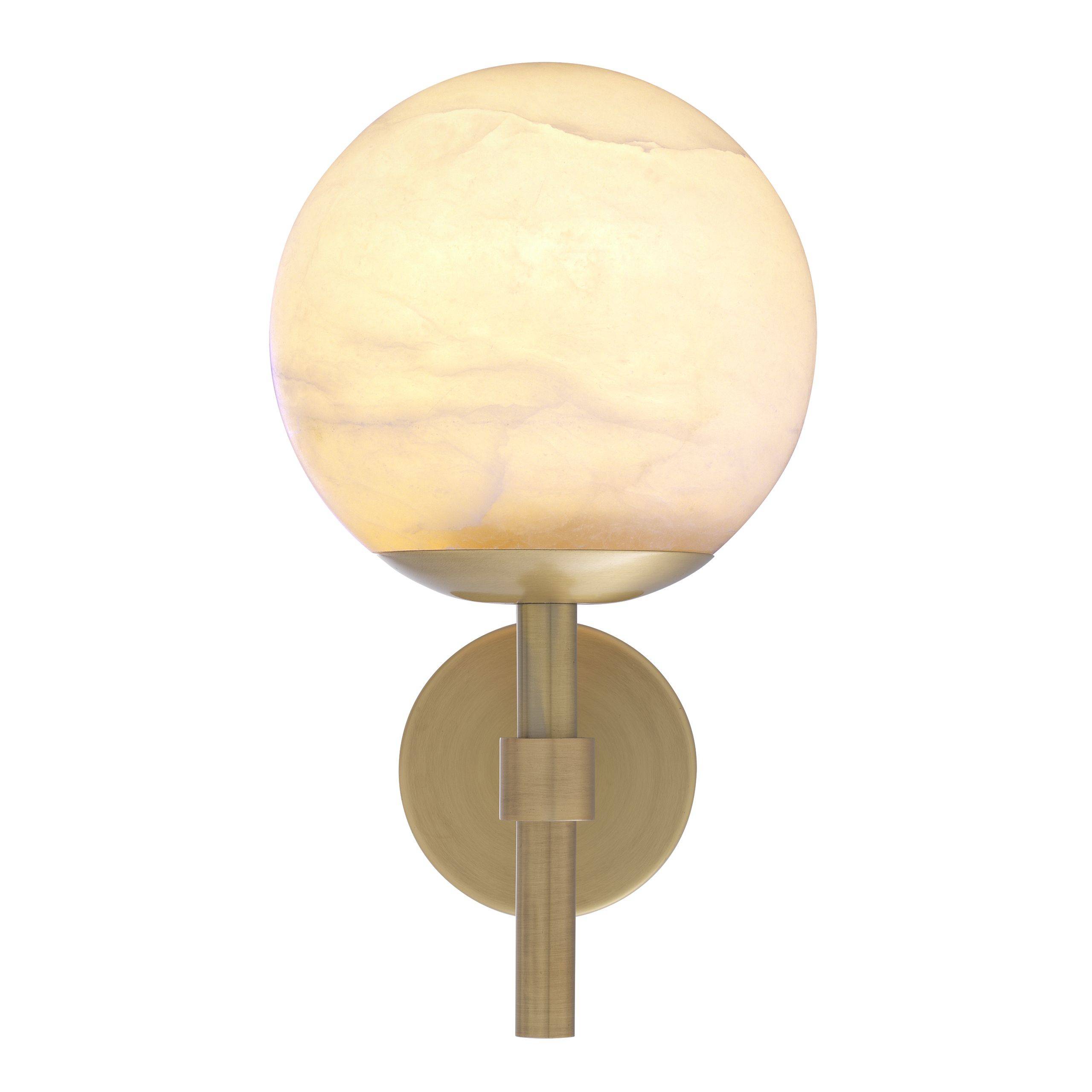 Jade Wall Lamp - Brass & Alabster Eichholtz - Luxury Lighting BoutiqueWall LightsEichholtz